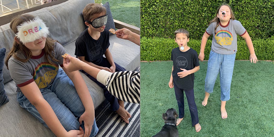 Kids playing at home during the Coronavirus pandemic