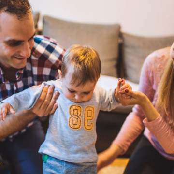 Young couple with their toddler