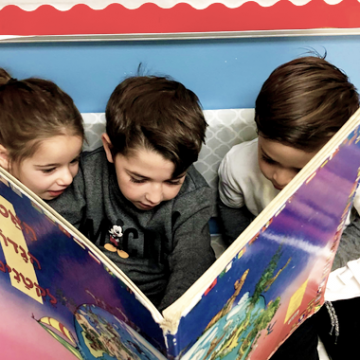 school age children reading