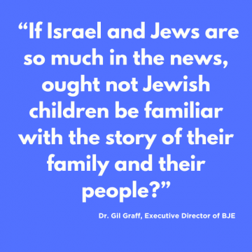 If Israel and Jews are so much in the news, ought not Jewish children be familiar with the story of their family?