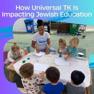 How Universal TK is impacting Jewish education - photo of preschool children in classroom