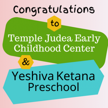 Awards winners Temple Judea ECC and Yeshiva Ketana Preschool