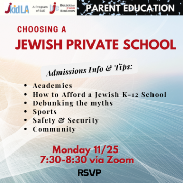 JKIDLA Choosing a Jewish Private School