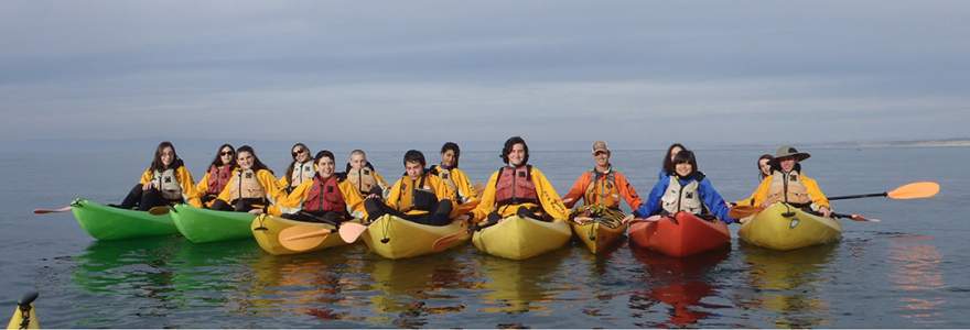 Students Canoeing