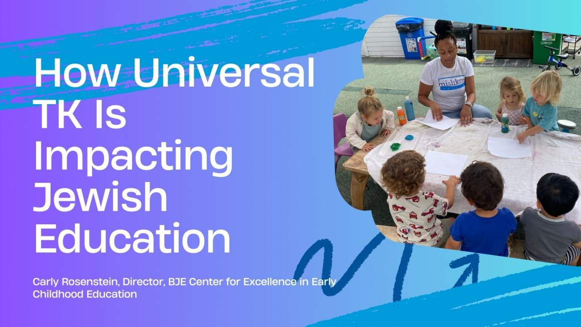How Universal TK Is Impacting Jewish Education photo with young children