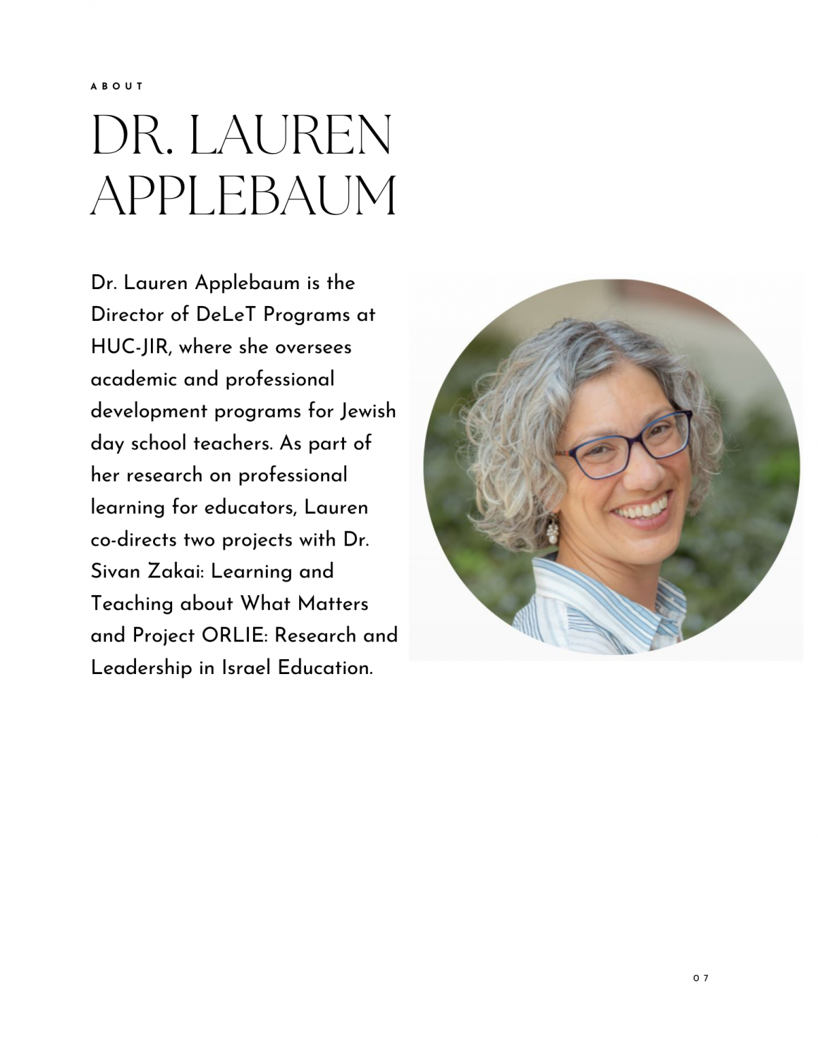 Dr. Lauren Applebaum biography