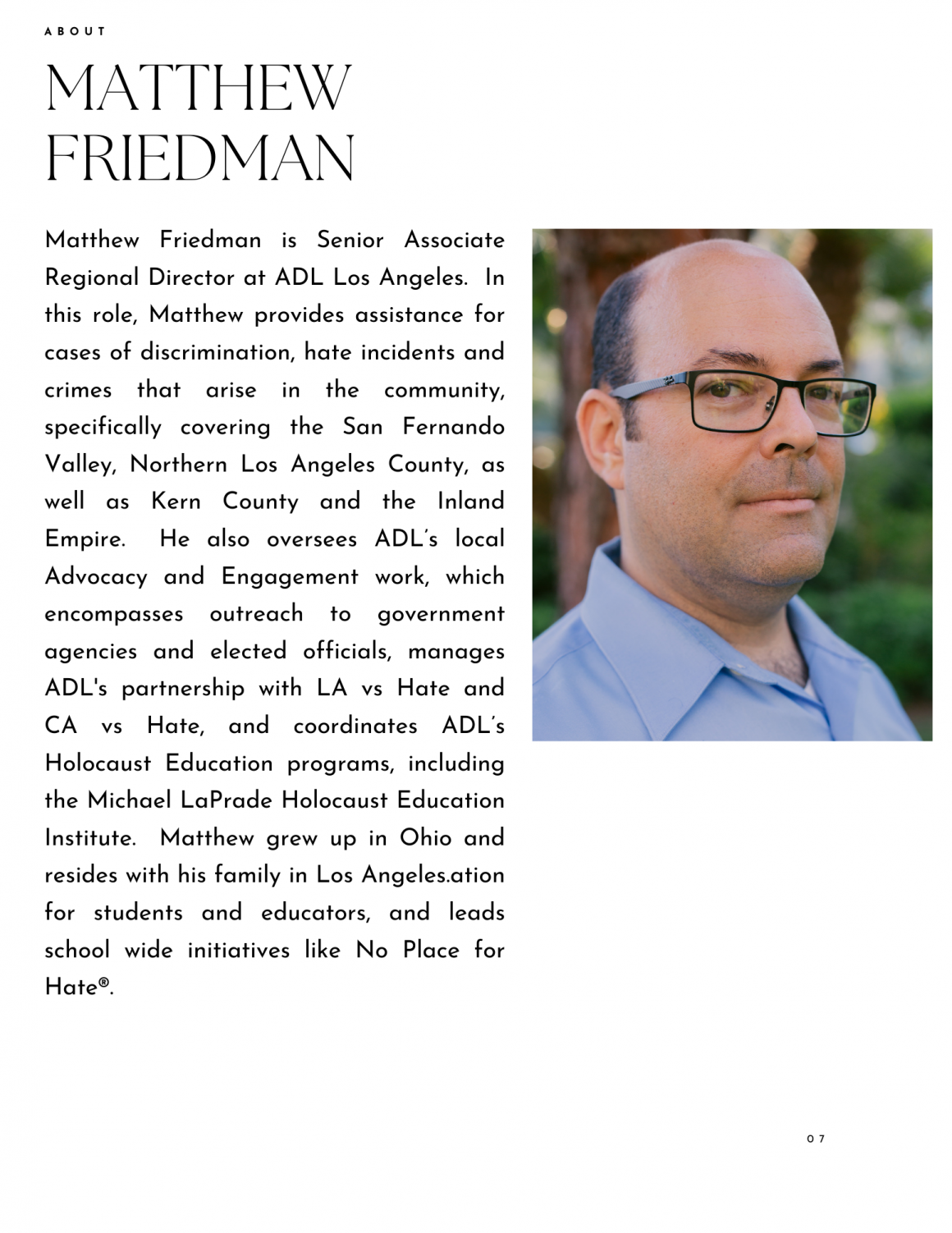 Matthew Friedman biography
