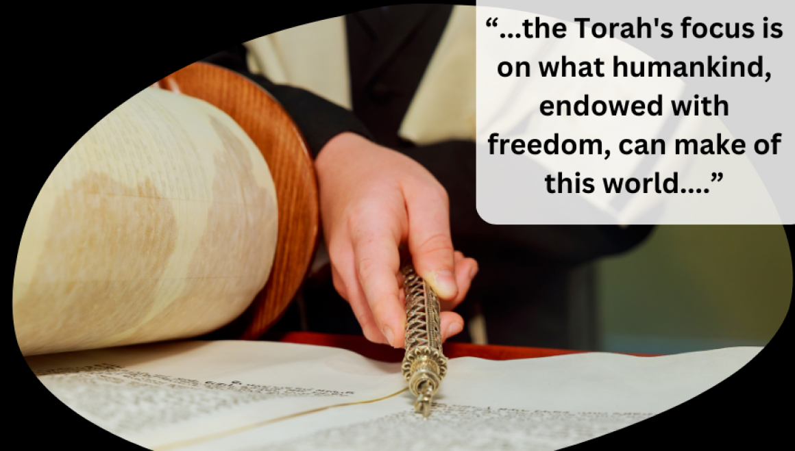 Torah scroll with pointer