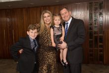 Honoree Craig Rutenberg with his wife Stephanie and their children 
