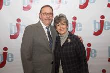 BJE Past Board President Alan Spiwak with Rochelle Cohen