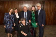 Honorees Marlynn and Rabbi Elliot Dorff with Co-chair Susan Jacoby Stern, Joel Stern and Lela and Dr. Norman Jacoby